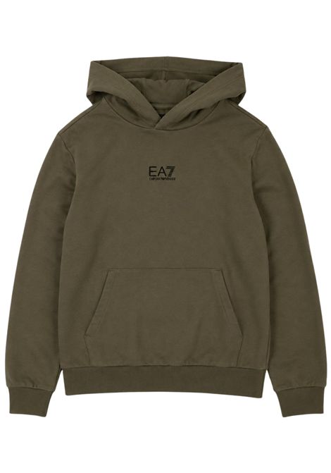 Green cotton sweatshirt for children EMPORIO ARMANI | 7B000024VERDE