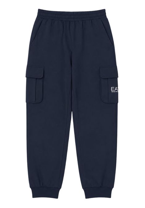 Blue cotton trousers for children EMPORIO ARMANI | 7B000028BLU