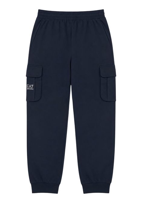 Blue cotton trousers for children EMPORIO ARMANI | 7B000028BLU
