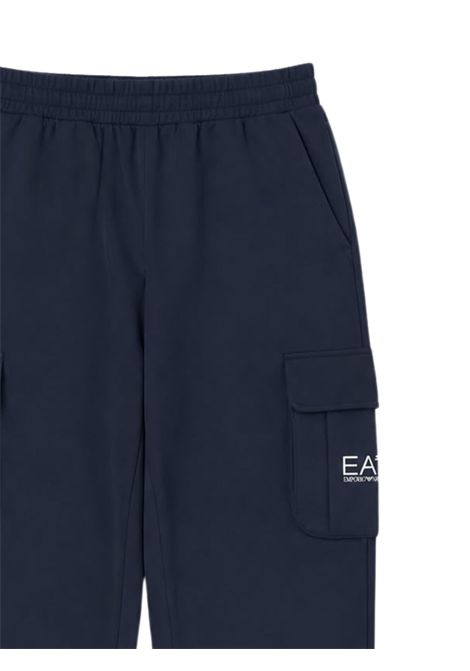 Blue cotton trousers for children EMPORIO ARMANI | 7B000028BLU