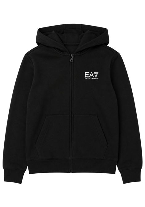 Felpa bambino nera in cotone EMPORIO ARMANI | 7B000162NERO