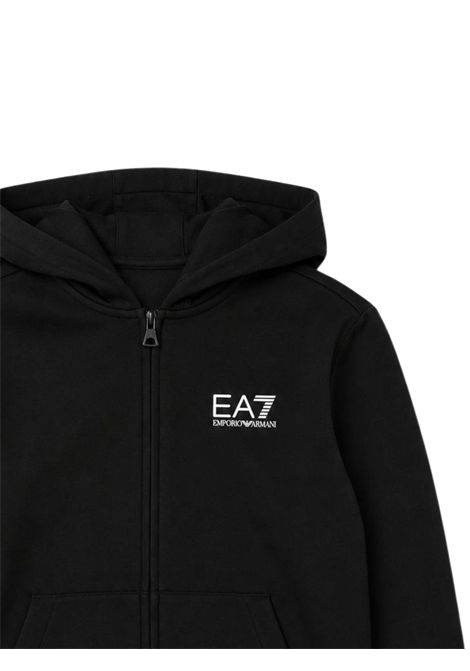 Felpa bambino nera in cotone EMPORIO ARMANI | 7B000162NERO
