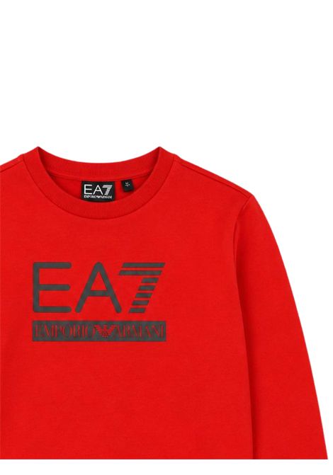 Felpa bambino rossa in cotone EMPORIO ARMANI | 7B000352ROSSO