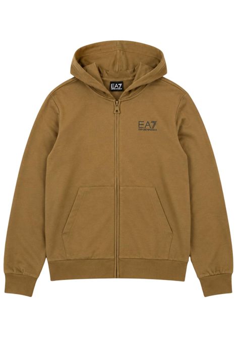 Green cotton sweatshirt for children EMPORIO ARMANI | 7B000353VERDE