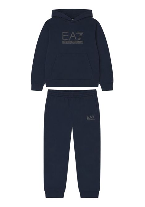 Blue cotton baby set EMPORIO ARMANI | 7B000355BLU