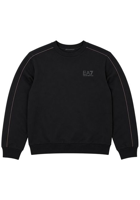 Felpa bambino nera in cotone EMPORIO ARMANI | 7B000356NERO