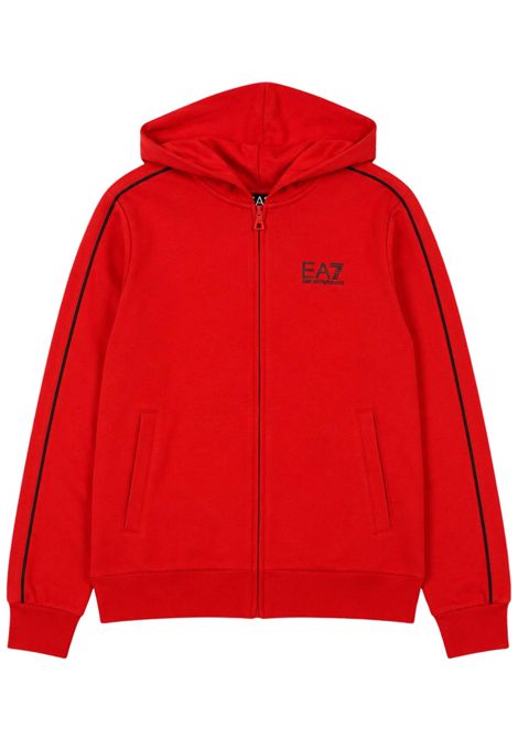 Felpa bambino rossa in cotone EMPORIO ARMANI | 7B000358ROSSO