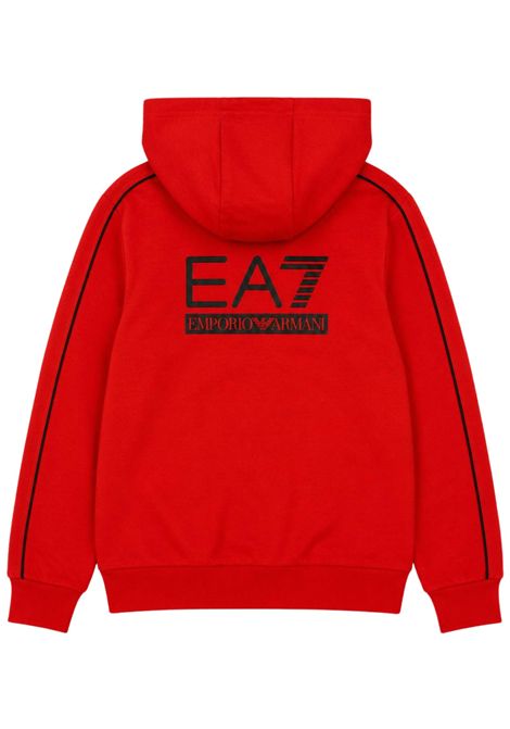 Felpa bambino rossa in cotone EMPORIO ARMANI | 7B000358ROSSO
