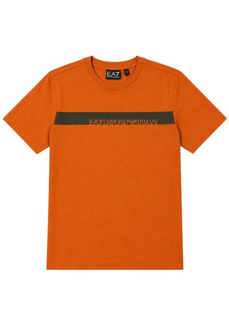 T-shirt bambino arancio in cotone EMPORIO ARMANI | 7B000364ARANCIO