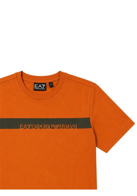 T-shirt bambino arancio in cotone EMPORIO ARMANI | 7B000364ARANCIO