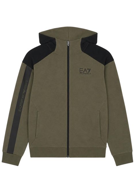 Felpa bambino verde in cotone EMPORIO ARMANI | 7B000365VERDE
