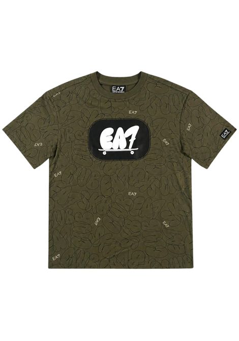 Green cotton T-shirt for children EMPORIO ARMANI | 7B000368VERDE