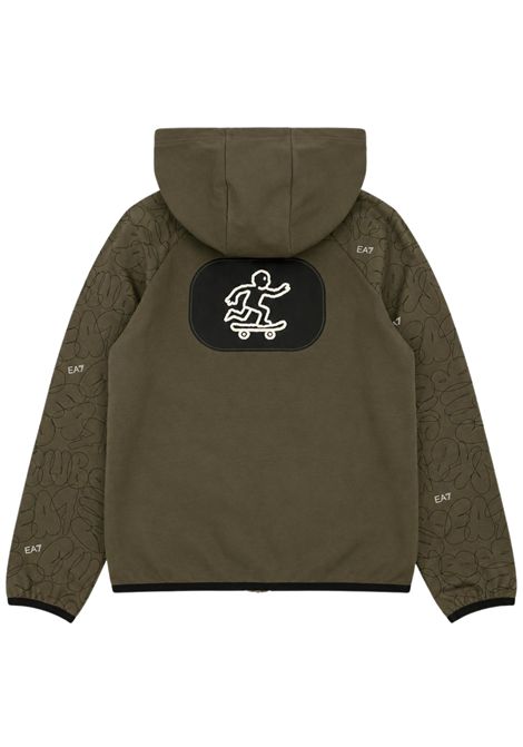 Felpa bambino verde in cotone EMPORIO ARMANI | 7B000369VERDE