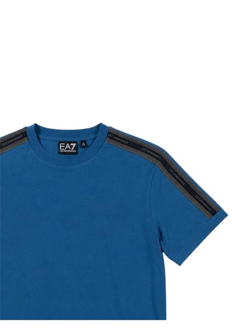 T-shirt bambino blu in cotone EMPORIO ARMANI | 7B000371BLU