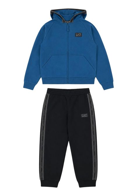 Blue cotton baby set EMPORIO ARMANI | 7B000375BLU
