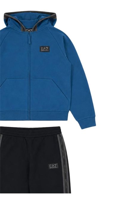 Blue cotton baby set EMPORIO ARMANI | 7B000375BLU
