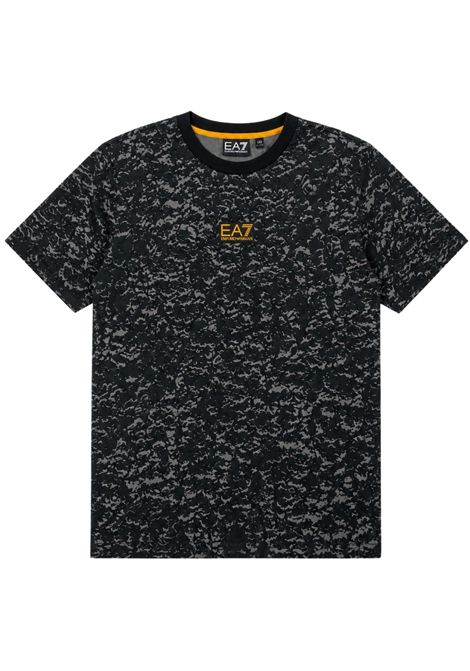 T-shirt bambino nera in cotone EMPORIO ARMANI | 7B000384NERO