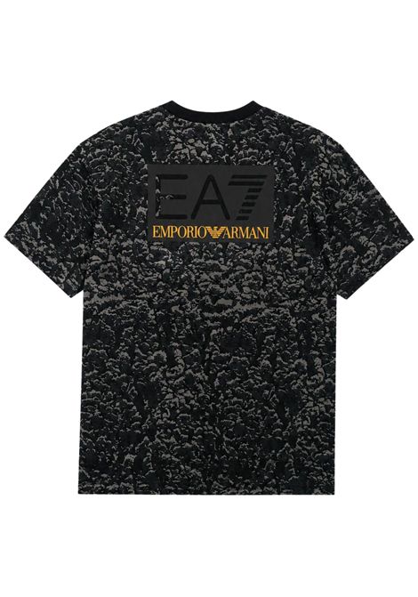 T-shirt bambino nera in cotone EMPORIO ARMANI | 7B000384NERO