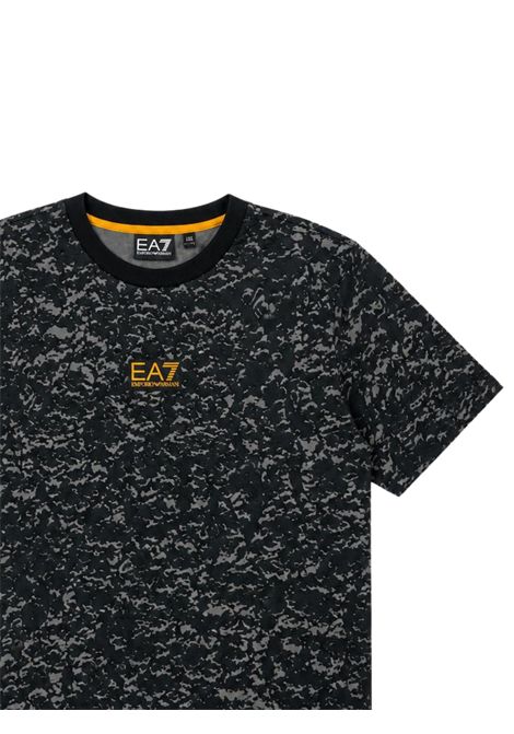 T-shirt bambino nera in cotone EMPORIO ARMANI | 7B000384NERO