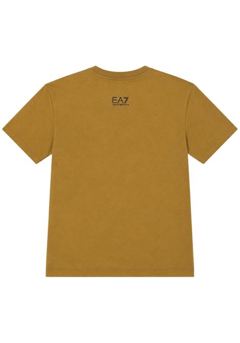 T-shirt bambino verde in cotone EMPORIO ARMANI | 7B000390VERDE