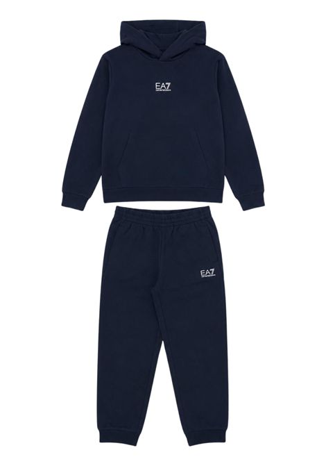 Blue cotton baby set EMPORIO ARMANI | 7B00164BLU