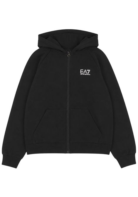 Felpa bambina nera in cotone EMPORIO ARMANI | 7G000140NERO