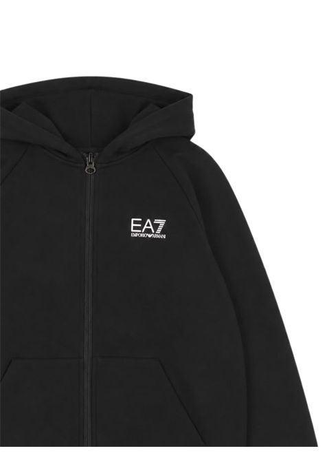Felpa bambina nera in cotone EMPORIO ARMANI | 7G000140NERO