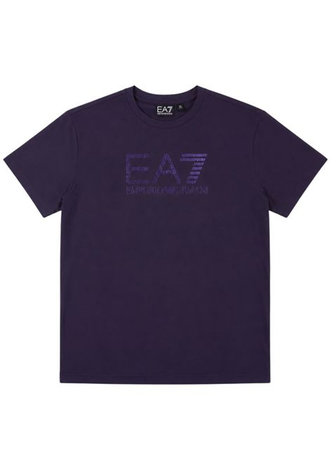 T-shirt bambina viola in cotone EMPORIO ARMANI | 7G000233VIOLA