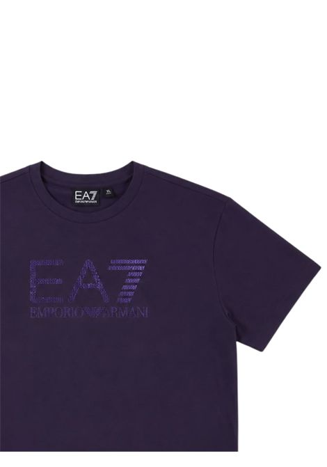 T-shirt bambina viola in cotone EMPORIO ARMANI | 7G000233VIOLA
