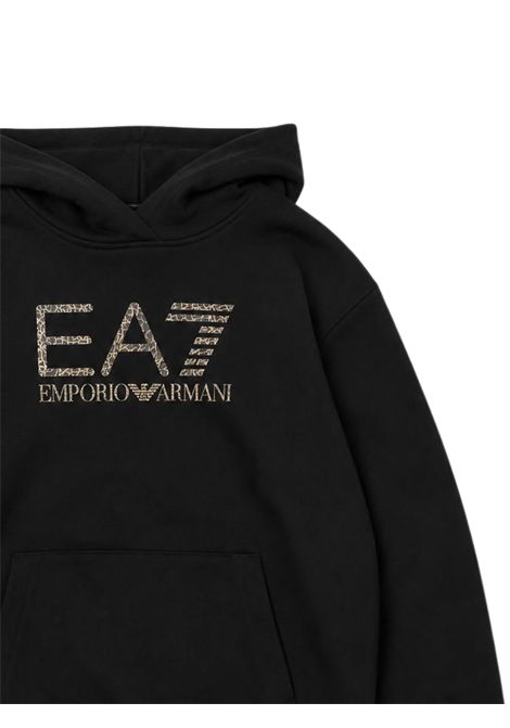 Felpa bambina nera in cotone EMPORIO ARMANI | 7G000238NERO
