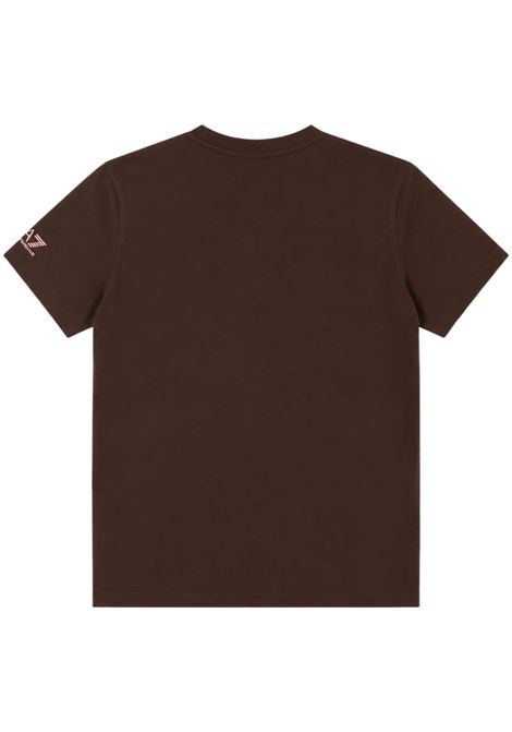 T-shirt bambina marrone in cotone EMPORIO ARMANI | 7G000240MARRONE