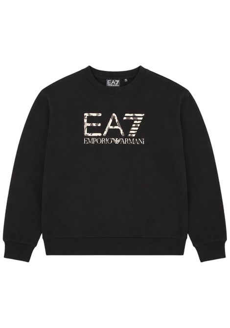 Felpa bambina nera in cotone EMPORIO ARMANI | 7G000246NERO