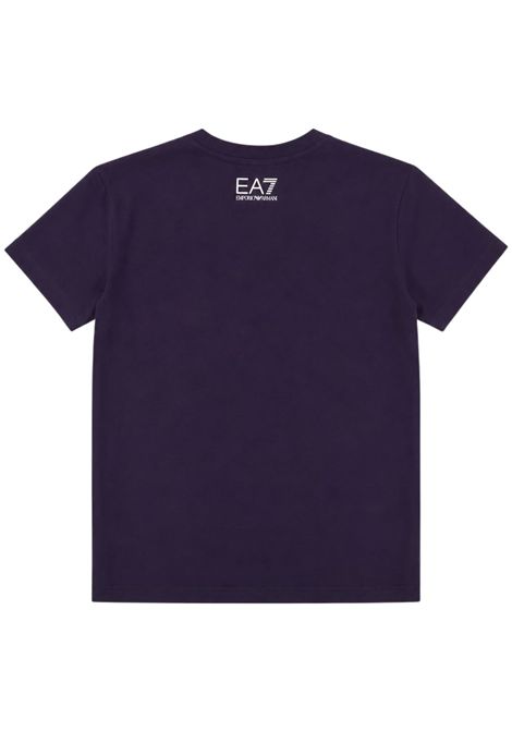 T-shirt bambina viola in cotone EMPORIO ARMANI | 7G000254VIOLA