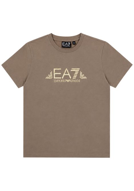 T-shirt bambina beige in cotone EMPORIO ARMANI | 7G000255BEIGE