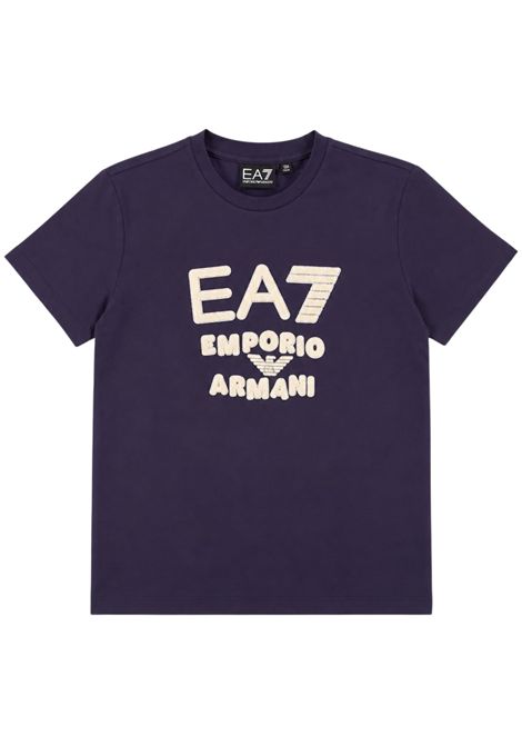 T-shirt bambina viola in cotone EMPORIO ARMANI | 7G000256VIOLA