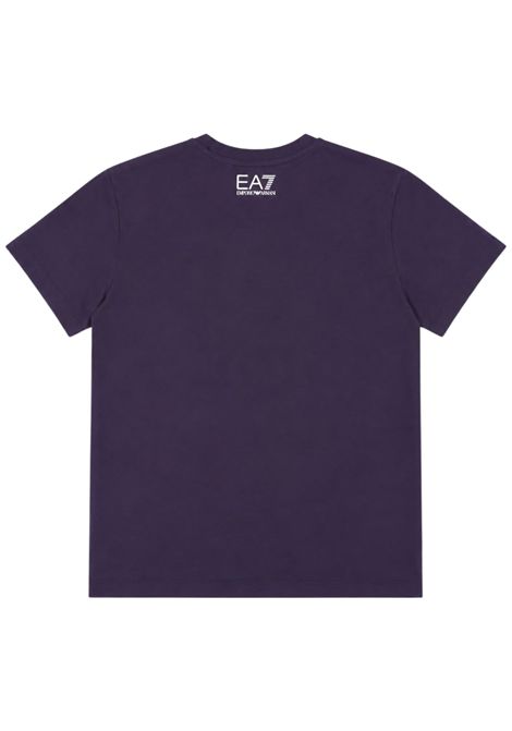 T-shirt bambina viola in cotone EMPORIO ARMANI | 7G000256VIOLA
