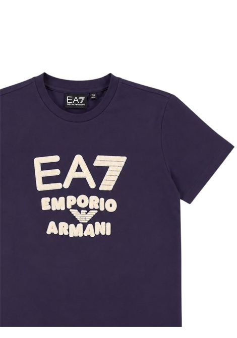 T-shirt bambina viola in cotone EMPORIO ARMANI | 7G000256VIOLA