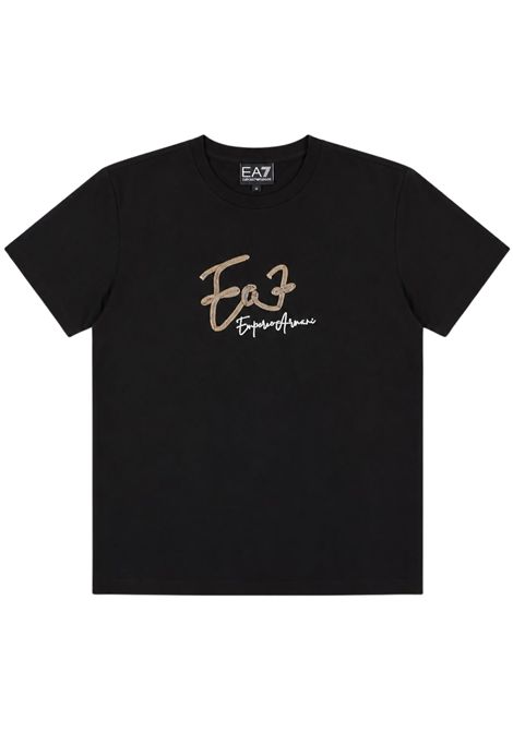 T-shirt bambina nera in cotone EMPORIO ARMANI | 7G000258NERO