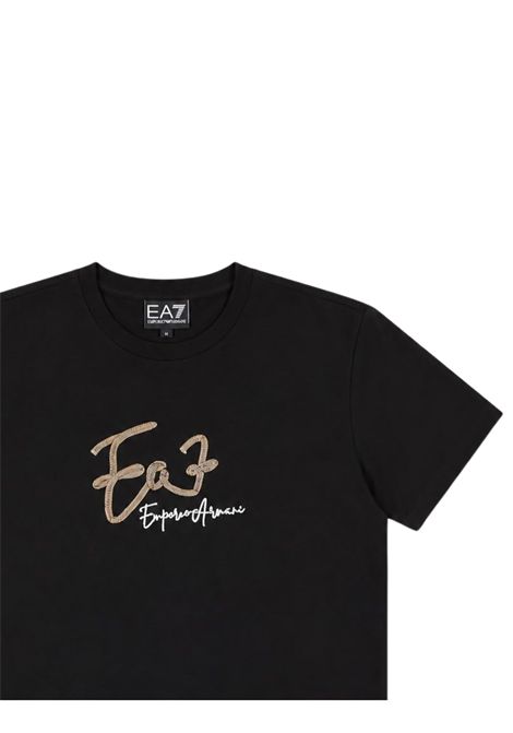 T-shirt bambina nera in cotone EMPORIO ARMANI | 7G000258NERO