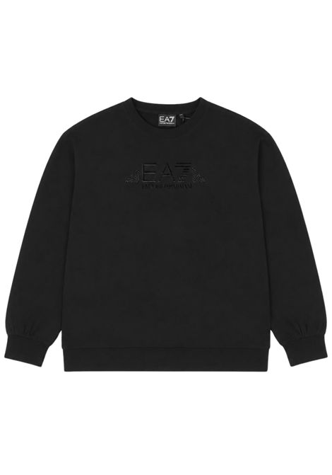 Felpa bambina nera in cotone EMPORIO ARMANI | 7G000279NERO
