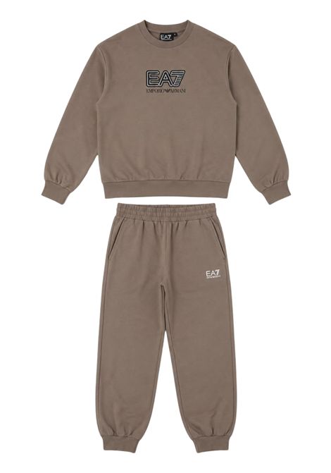 Gray cotton girl's set EMPORIO ARMANI | 7G000282GRIGIO