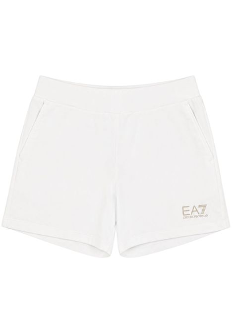 Shorts bambina bianco in cotone EMPORIO ARMANI | 8NFS51BIANCO