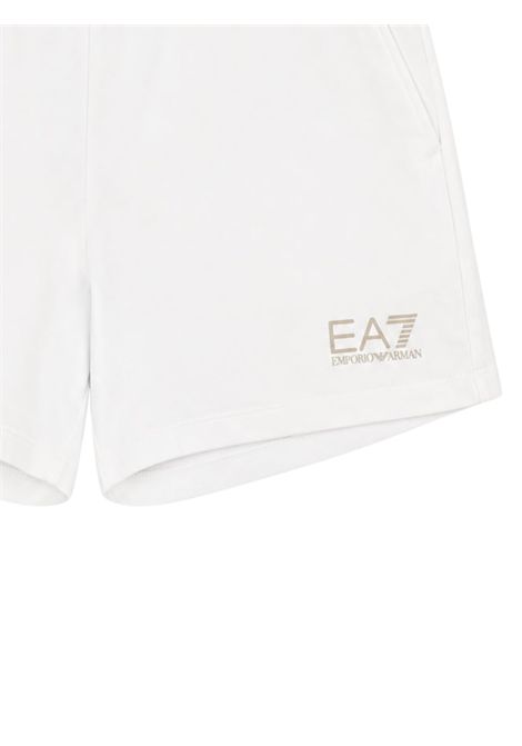 Shorts bambina bianco in cotone EMPORIO ARMANI | 8NFS51BIANCO