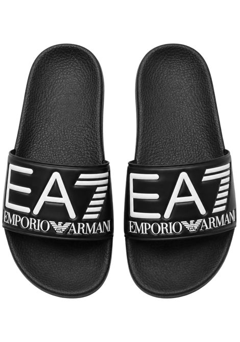 Ciabatte unisex in pvc nero EMPORIO ARMANI | XSPS01NERO