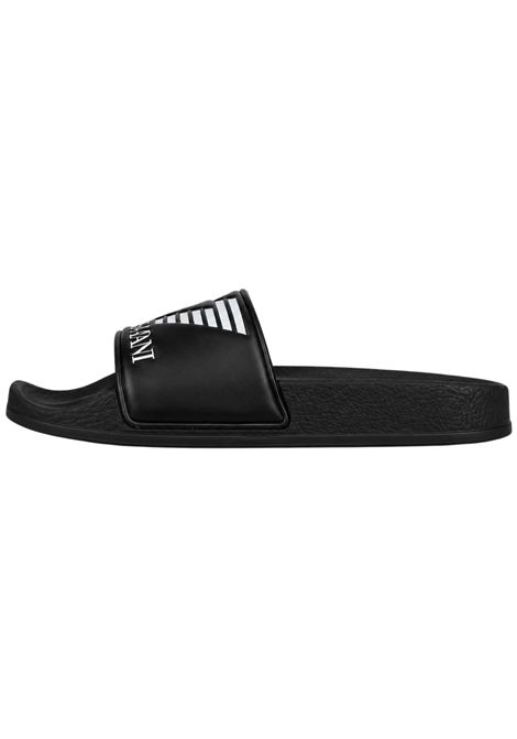 Ciabatte unisex in pvc nero EMPORIO ARMANI | XSPS01NERO