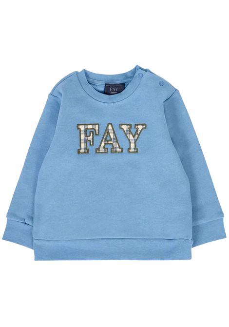 Felpa neonato azzurra in cotone FAY | FV4500Z/SUAZZURRO