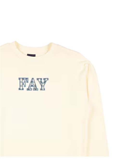Felpa bambino panna in cotone FAY | FV4P20/SUPANNA