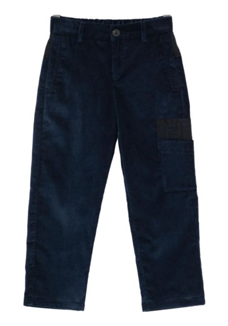 Pantalone bambino blu in cotone FENDI | JMF552/MABLU