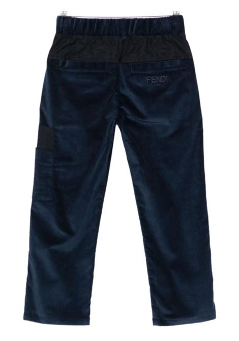 Pantalone bambino blu in cotone FENDI | JMF552/MABLU
