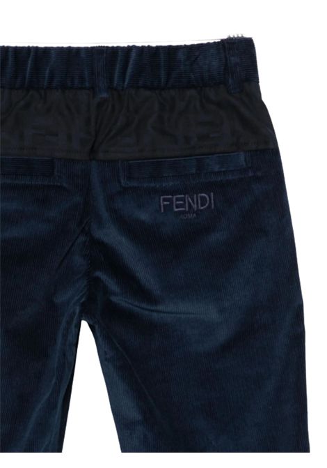 Pantalone bambino blu in cotone FENDI | JMF552/MABLU